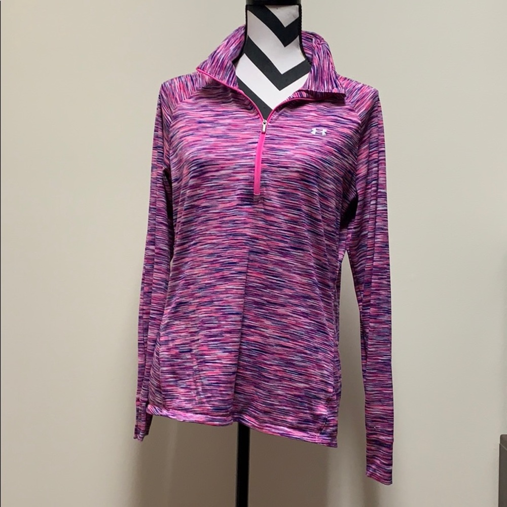 Under armour 3/4 zip purple